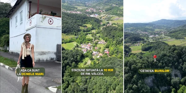 Stațiunea Ocnele Mari promovată de influencerița Ana Maria Țepuș Colaj jpg