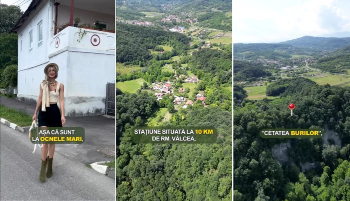 Stațiunea Ocnele Mari promovată de influencerița Ana Maria Țepuș Colaj jpg