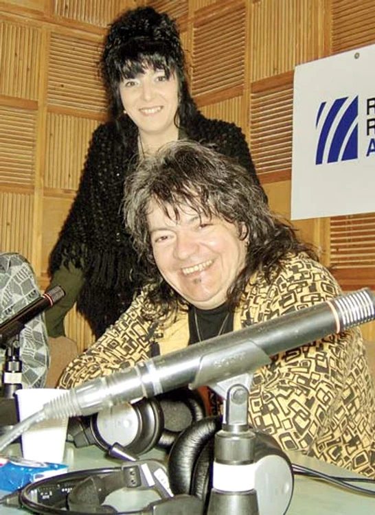 Leo Iorga, alături de  impresara Florenţa Marin,  care-i este și iubită