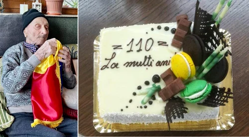 Cel mai longeviv veteran de război Ilie Ciocan din Galicea Vâlcea la 110 ani Foto Colaj jpg