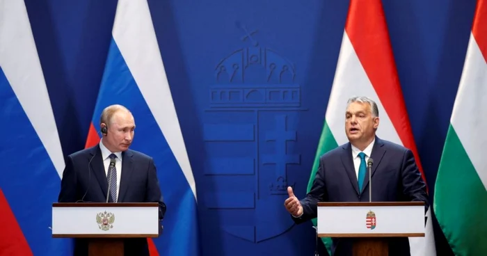 Foto: Preşedintele Vladimir Putin şi premierul maghiar Viktor Orban împreună la conferinţă de presă de la Budapesta din 30.10.2019