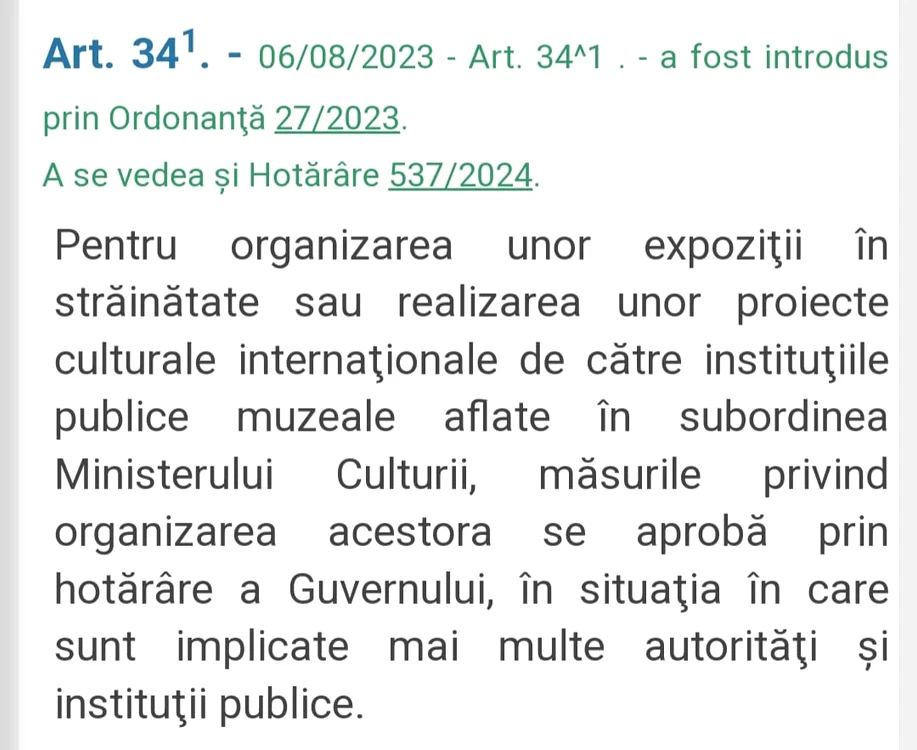 Captură Ordonanța privind Protejarea Patrimoniului Cultural