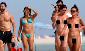 Eva Longoria și Pepe au dat cu ochii de o mulțime de nudiști jpeg
