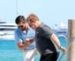 Elton John et son mari David Furnish au Club 55 à Saint Tropez avec leurs enfants Elijah et  Zachary jpeg