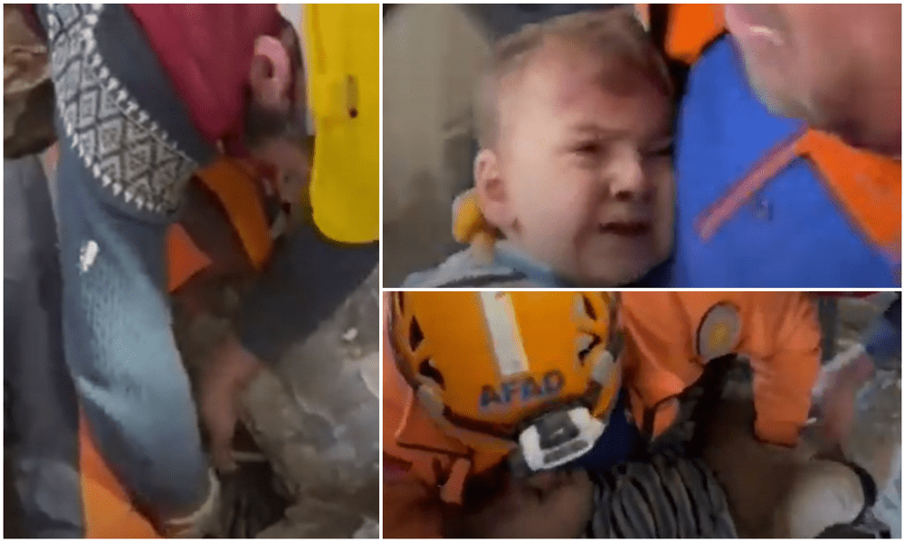 Băiețel de doi ani salvat după 80 de ore de sub ruine, în Turcia VIDEO 