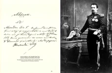 Portretul lui Cuza în mare ținută de general primar (© Colecțiile Muzeului Militar Național „Regele Ferdinand I”) și actul abdicării domnitorului (© Arhivele Naționale ale României)