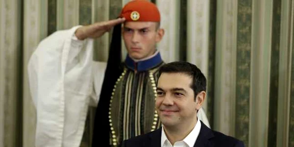 Alexis Tsipras asistă la depunerea jurământului noului cabinet. 23 septembrie 2015 FOTO AP