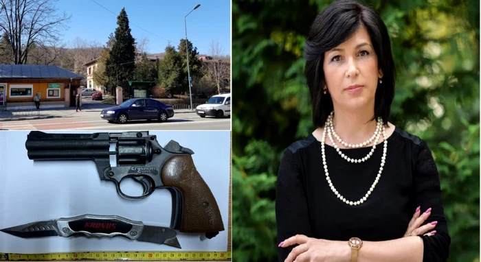 Elev de liceu atacat de un alt adolescent înarmat şi şefa învăţământului vâlcean Mihaela Andreianu Foto colaj Adevărul