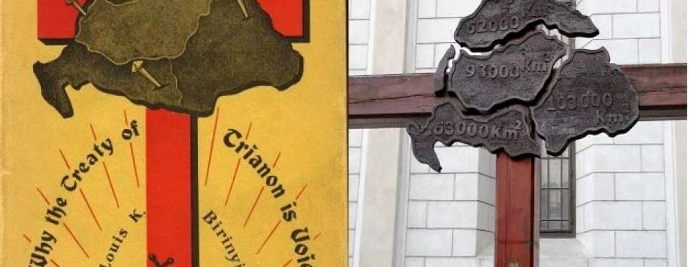 La Budapesta, viaţa bate filmul. Un afiş interbelic ungar de propagandă devine realitate, fiind reprodus, din 2003, în faţa Bisericii luterane din Mosonmagyaróvár