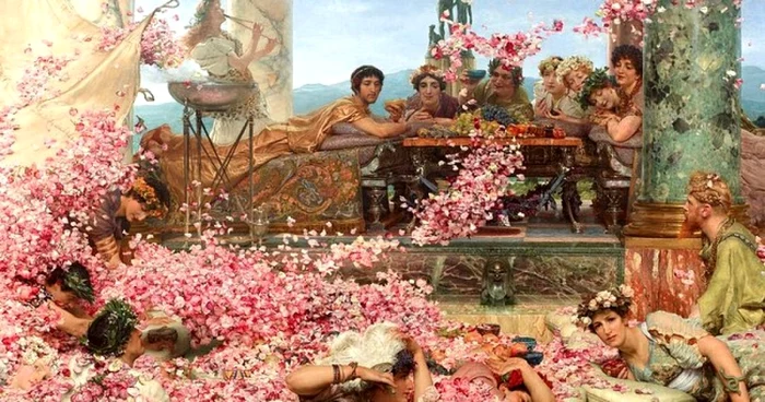 Tablou. Trandafirii lu Heliogabalus. 1888. Lawrence Alma Tadema.