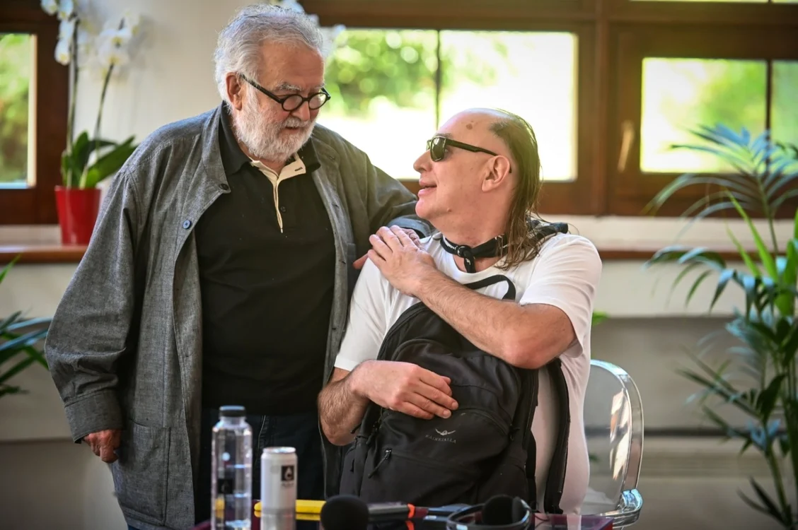 George Banu în dialog cu Andriy Zholdak                          Foto: Dragoş Dumitru
