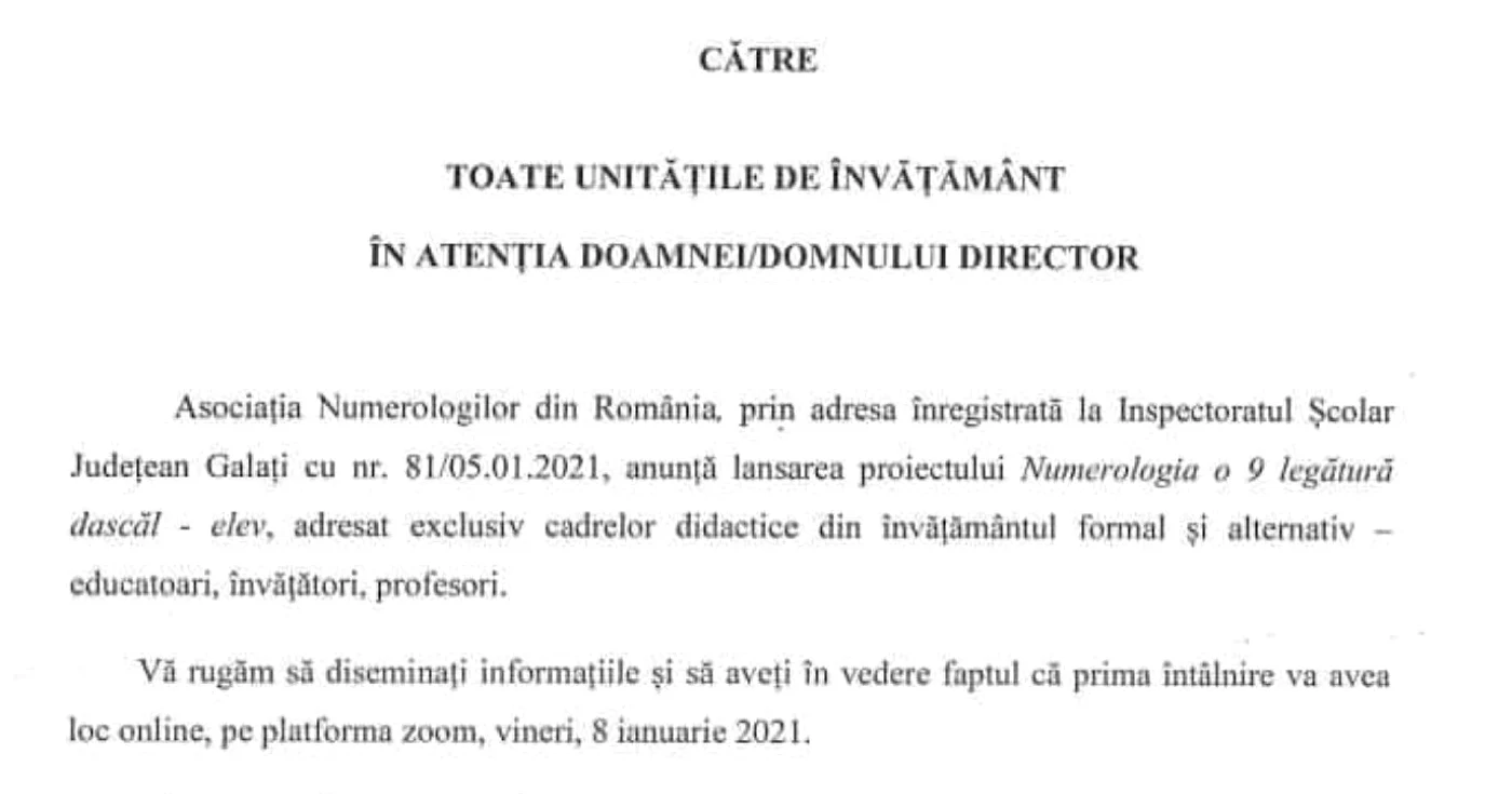 adresa isj numerologie Galati