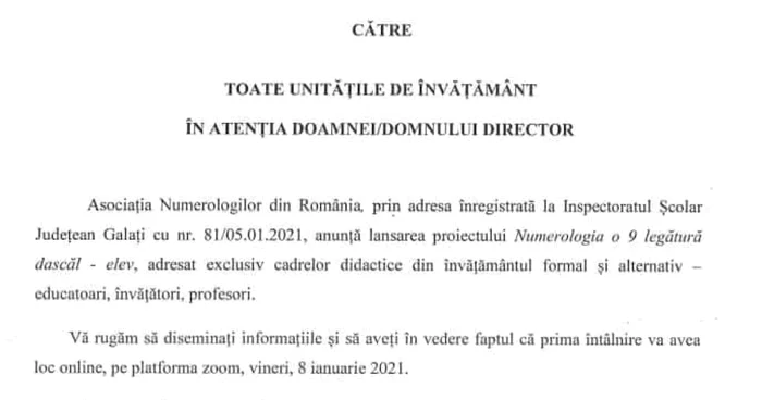 adresa isj numerologie Galati