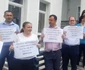 Protest la Casa Județeană de Pensii Cluj/FOTO: BNS