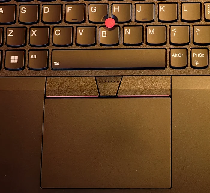 Touchpad și TrackPoint pe Lenovo ThinkPad P15v Gen 3.