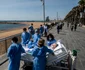 Tratament inedit pentru bolnavii de coronavirus la Barcelona pacienţii sunt scoşi pe faleză FOTO Guliver / Getty Images / David Ramos