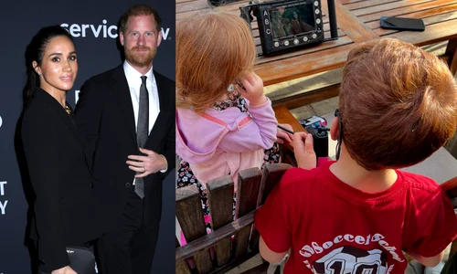 Meghan Markle, Prințul Harry și copiii lor, Archie și Lilibet foto Profimedia jpg