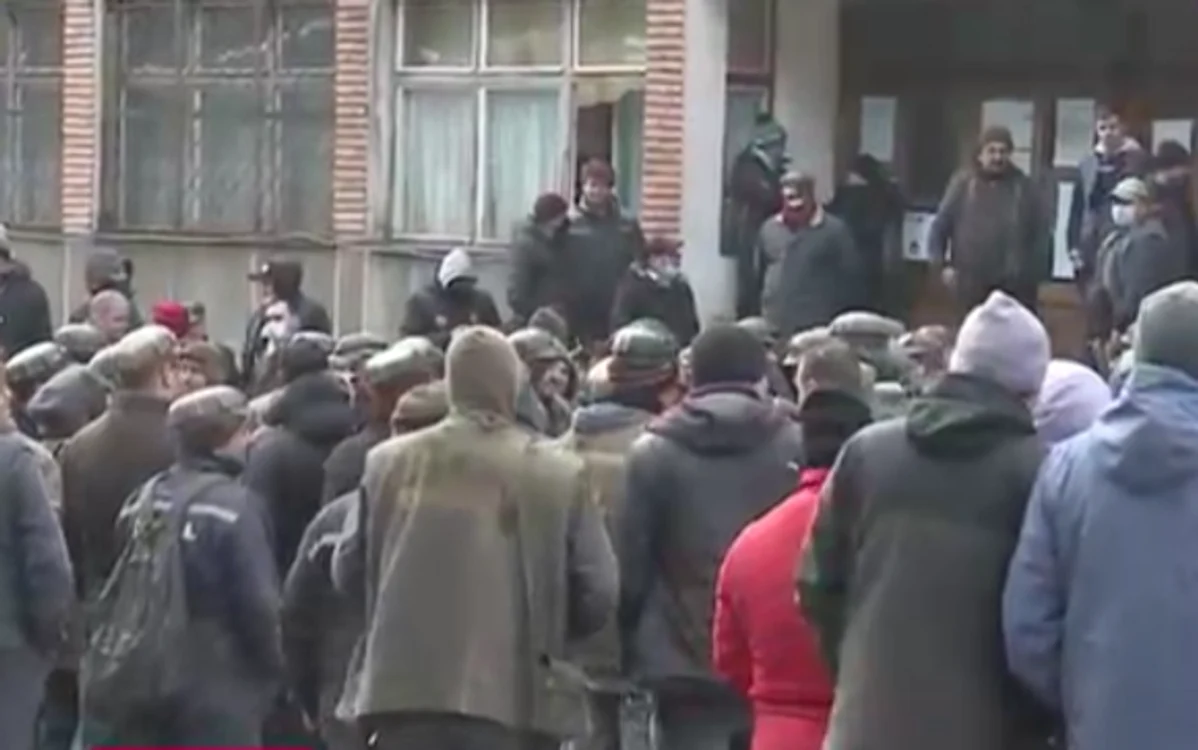 Mineri din Valea Jiului, la un protest anterior. FOTO captură Digi24