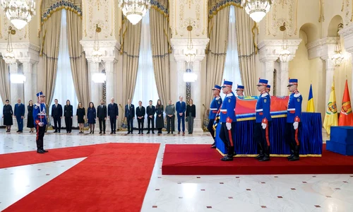 Ceremonia organizată cu ocazia repatrierii rămășițelor pământești aparținând ultimului domn al Moldovei, Grigore Alexandru Ghica (© Administrația Prezidențială)