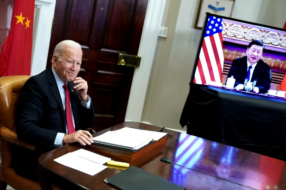 Întâlnire virtuală Joe Biden - Xi Jinping. FOTO arhivă AFP