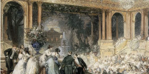 Henri Charles Antoine Baron – „Sărbătoare în sala de spectacole a Palatului Tuileries, în timpul Expoziţiei Universale din 1867