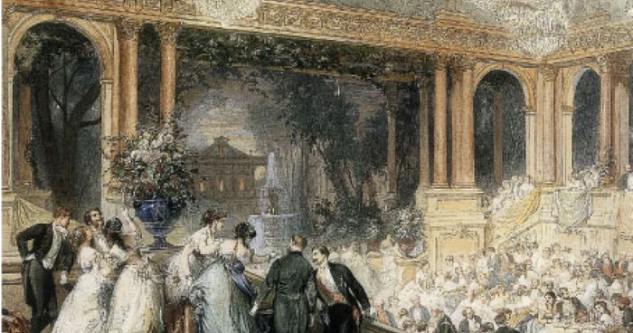 Henri Charles Antoine Baron – „Sărbătoare în sala de spectacole a Palatului Tuileries, în timpul Expoziţiei Universale din 1867