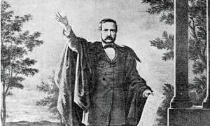 Andrei Mureșianu (1816-1863), poet de factură romantică, ziarist, traducător, militant pentru cauza Revoluției de la 1848 (© Arhivele Naționale ale României, colecția Documente fotografice, Ilustrate 6559)