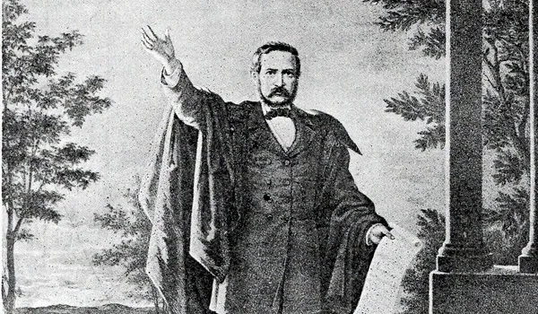 Andrei Mureșianu (1816-1863), poet de factură romantică, ziarist, traducător, militant pentru cauza Revoluției de la 1848 (© Arhivele Naționale ale României, colecția Documente fotografice, Ilustrate 6559)