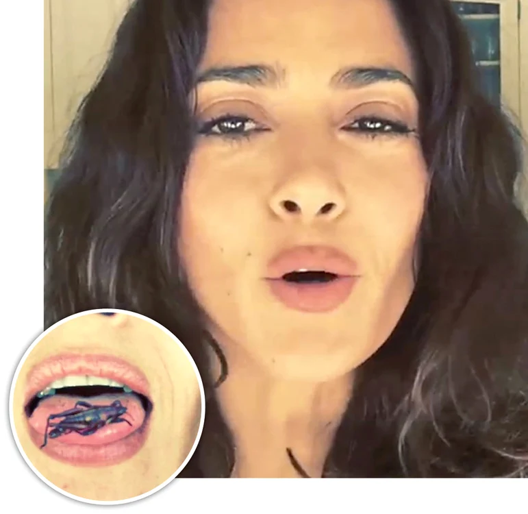 
    Salma Hayek zice că hrana e foarte crocantă  şi gustoasăFoto: Instagram  