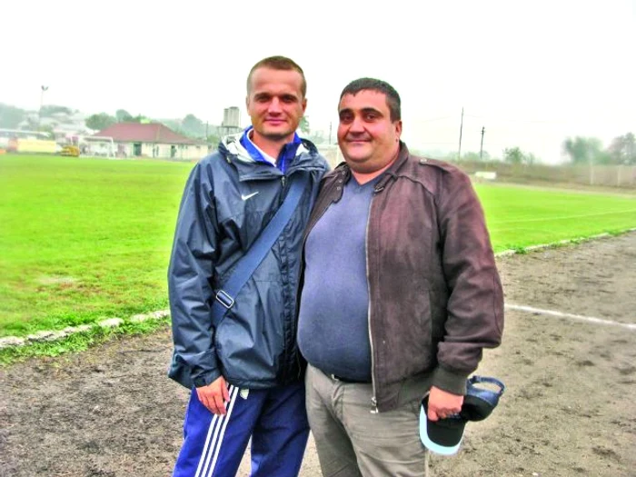 Antrenorul Eric Lincar şi preşedintele Lucian Muntean