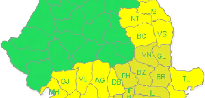 Codul galben de ploi va afecta şi judeţul nostru