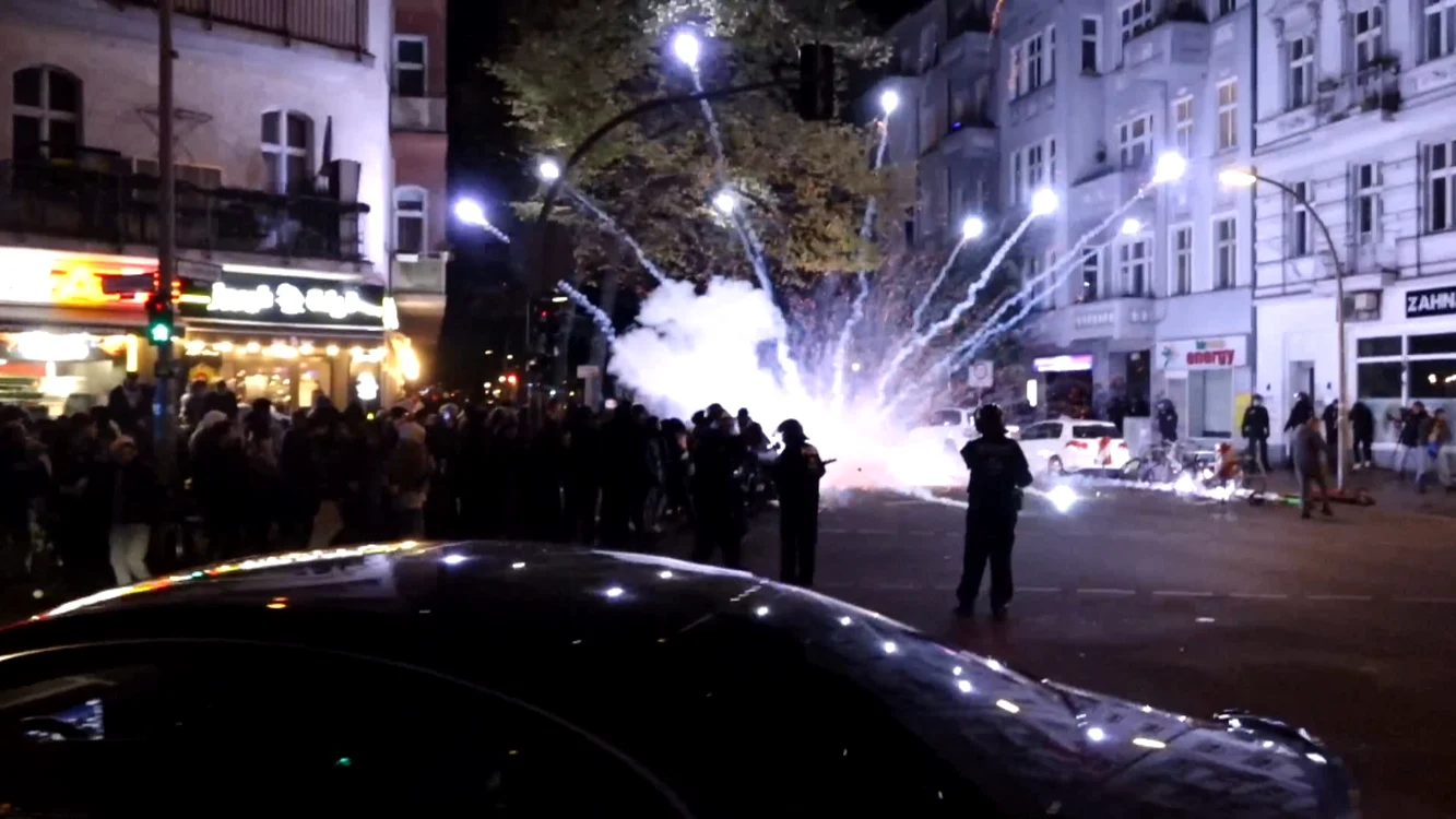 Protest violent în Berlin FOTO Profimedia