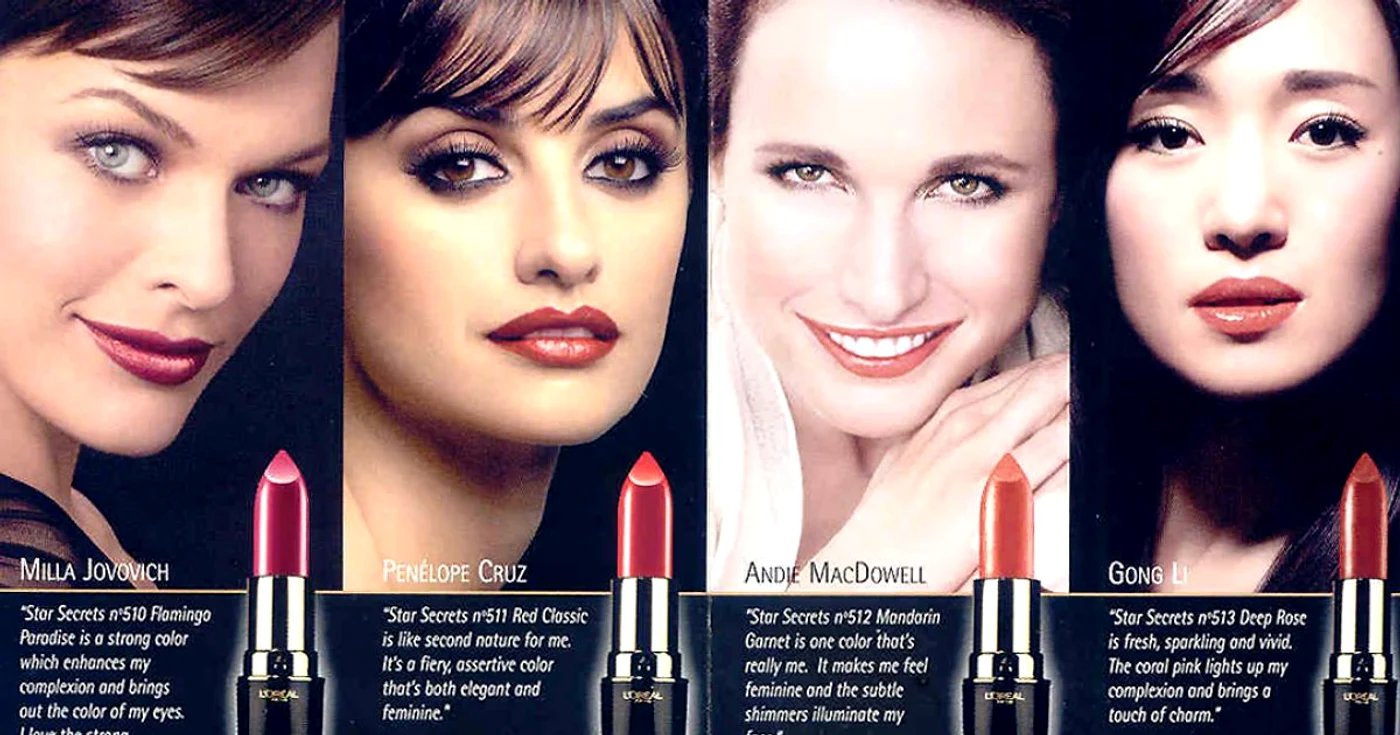 Brandul L'Oreal este promovat de celebrităţi din toată lumea