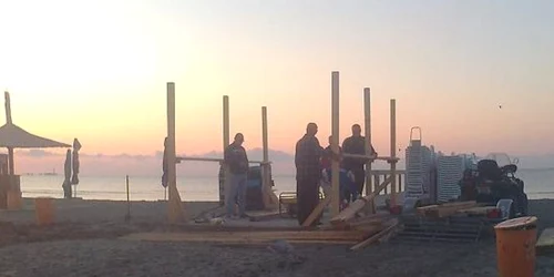 Lucrări pe plaja Sulina 