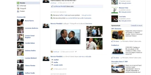 Bercea Mondial are poze cu Mircea Băsescu pe facebook