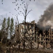 Orașul din prima linie Kostiantinivka  distrus de bombardamente FOTO EPA EFE jpg