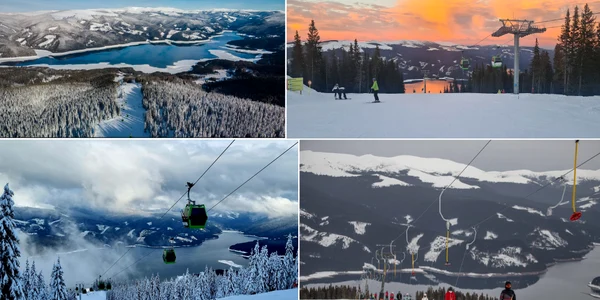 Pârtiile cu cea mai spectaculoasă priveliște din țară Transalpina Ski Resort Foto Colaj / DMS