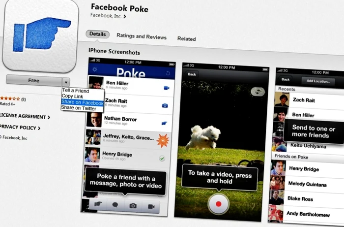 Facebook Poke este disponibilă în iOS pentru iPhone, iPad şi iPod Touch. FOTO Adevărul