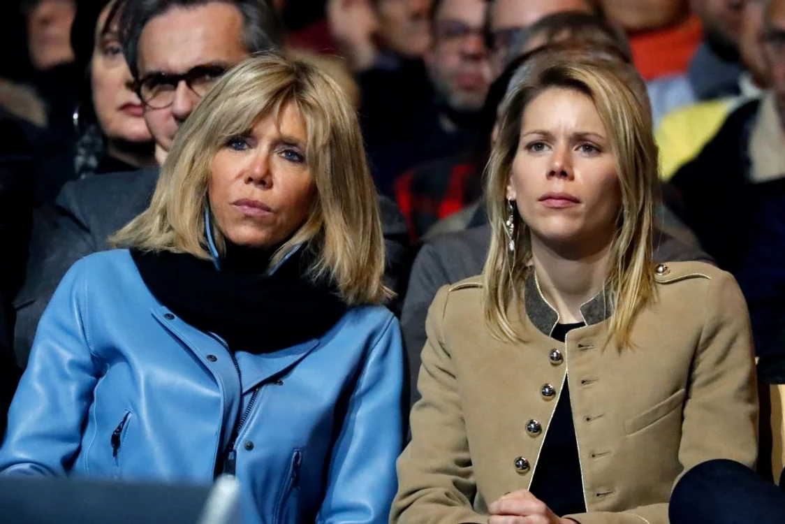 Brigitte Trogneux And Daughter At Emmanuel Macron's Rally Lille jpeg
