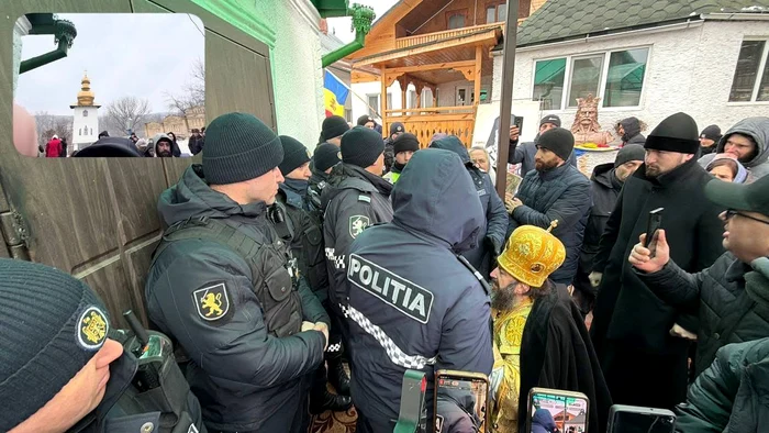 Scena a avut loc în curtea bisericii. FOTO: Facebook.com/Episcopia de Ungheni și Nisporeni