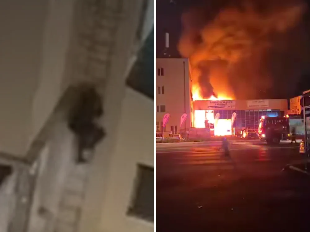 individ surprin urcand pe o hala din brasov inainte sa fie cuprinsa de incendiu png