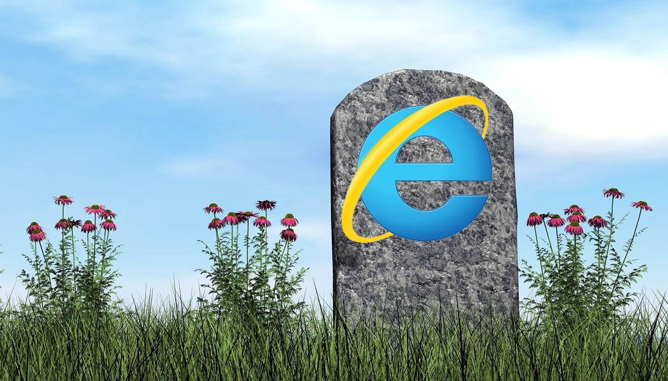 Piatra funerară, dedicată browserului Internet Explorer FOTO Twitter
