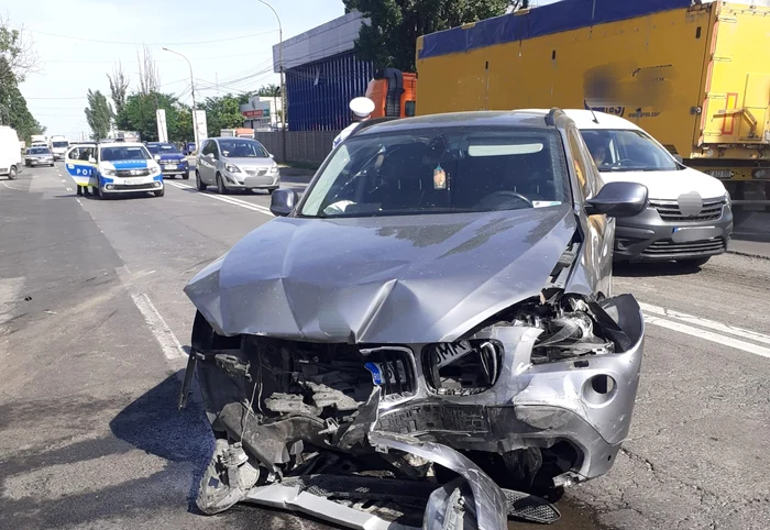 Accident cu opt persoane rănite la intrarea în Galați FOTO: IPJ Galați