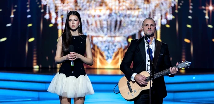 Cleopatra și Pavel Stratan, la Revelionul TVR 2026 foto: TVR