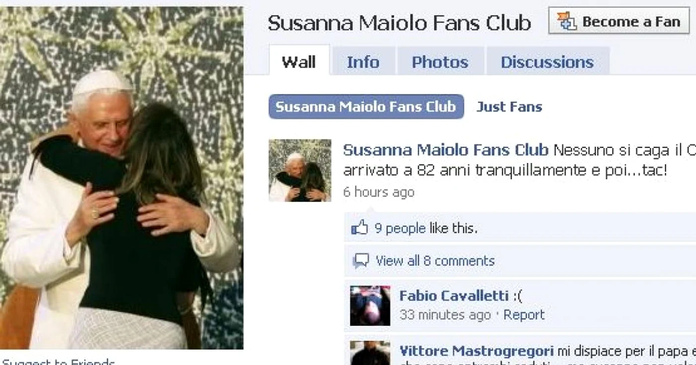 Site-ul "Susanna Maiolo Fans club" are deja peste 700 de membri