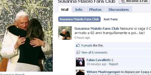 Site-ul "Susanna Maiolo Fans club" are deja peste 700 de membri