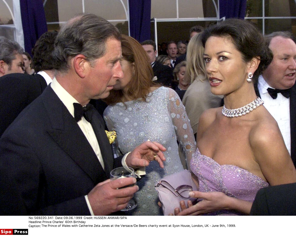 Catherine Zeta-Jones şi Regele Charles la aniversarea lui de 60 de ani