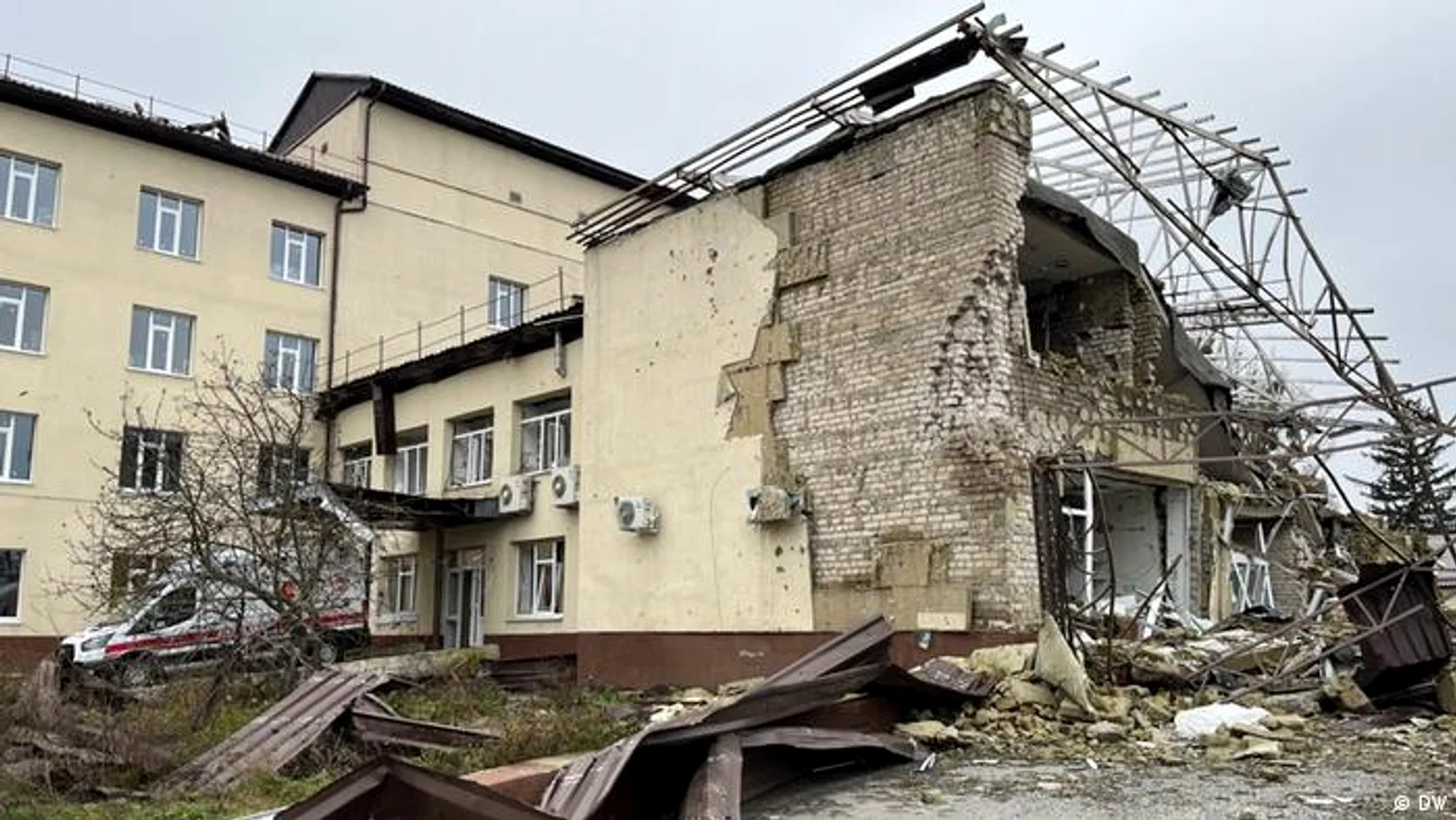 În Ucraina au fost distruse şi numeroase spitale, cum este şi acesta din Izium