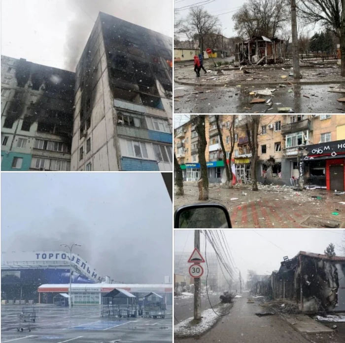 Cladiri bombardate in Mariupol FOTO Diana Berg