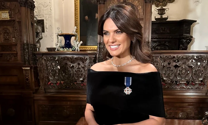 Malvina Cservenschi, decorata de Majestatea Sa Margareta la Castelul Peles   Instagram (1) jpg